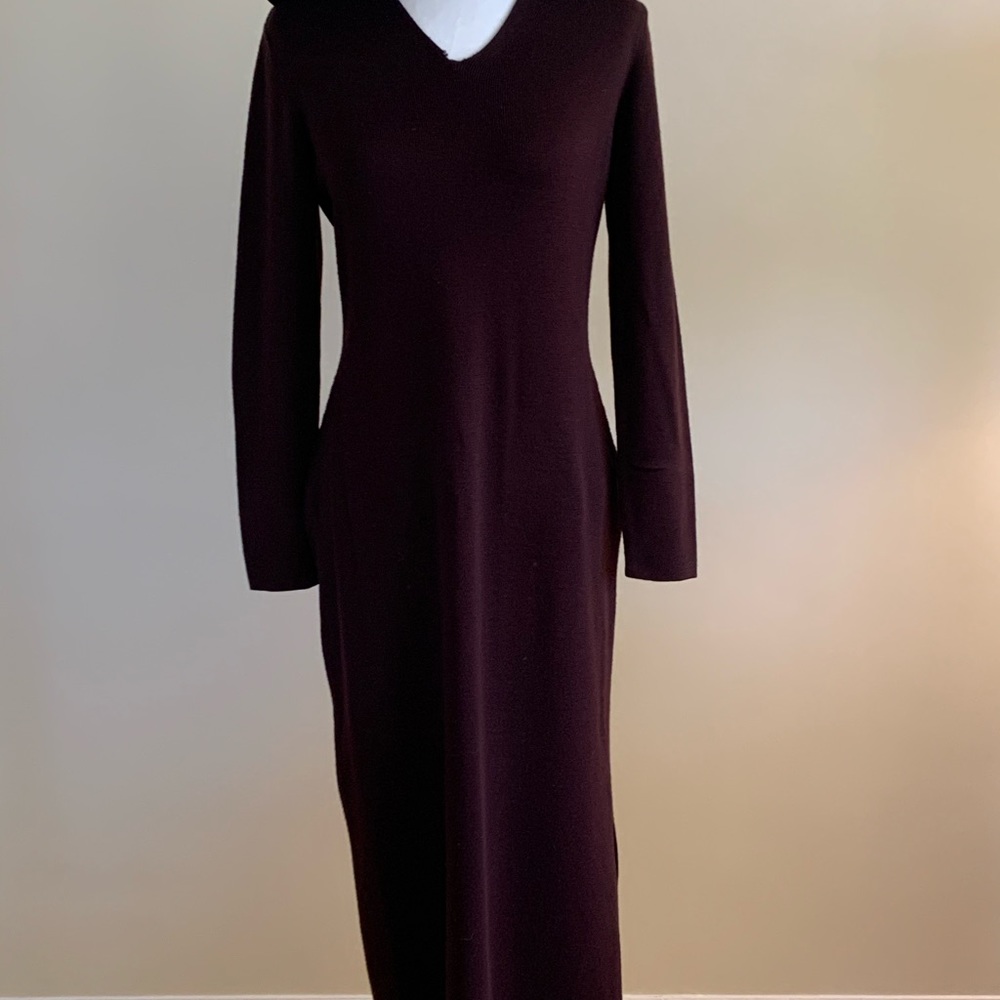 Nina Leonard knit wool long dress